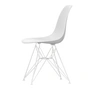 Vitra - Eames Plastic Side Chair DSR RE, weiß / baumwollweiß (Filzgleiter weiß)