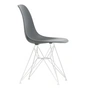 Vitra - Eames Plastic Side Chair DSR RE, weiß / granitgrau (Filzgleiter weiß)