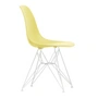 Vitra - Eames Plastic Side Chair DSR RE, weiß / citron (Filzgleiter weiß)