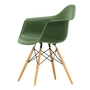 Vitra - Eames Plastic Armchair DAW RE, Ahorn gelblich / forest (Filzgleiter basic dark)