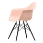 Vitra - Eames Plastic Armchair DAW RE, Ahorn schwarz / zartrosé (Filzgleiter basic dark)