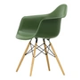 Vitra - Eames Plastic Armchair DAW RE, Esche honigfarben / forest (Filzgleiter basic dark)