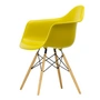 Vitra - Eames Plastic Armchair DAW RE, Esche honigfarben / senf (Filzgleiter basic dark)
