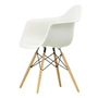 Vitra - Eames Plastic Armchair DAW RE, Esche honig / weiß (Filzgleiter basic dark für Hartboden)