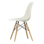 Vitra - Eames Plastic Side Chair DSW RE, Esche honigfarben / kieselstein (Filzgleiter basic dark)