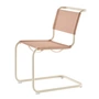 Thonet - S 33 V Stuhl, perlweiß / lotus (Stoff Rohi Cento)