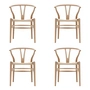 Carl Hansen - CH24 Wishbone Chair, Buche geölt / Naturgeflecht (4er-Set)