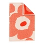 Marimekko - Unikko Gästehandtuch, 32 x 50 cm, off white / orange red