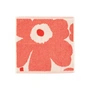Marimekko - Unikko Mini-Handtuch, 30 x 30 cm, off white / orange red