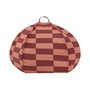 Nobodinoz - Vibes runder Sitzsack, Ø 70 x H 30 cm, maroon tiles