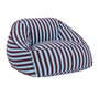 Nobodinoz - Ziggy Armchair Sitzsack (für Erwachsene), burgundy blue stripes