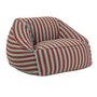 Nobodinoz - Ziggy Armchair Sitzsack (für Erwachsene), red teal green stripes