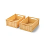 LIEWOOD - Weston Aufbewahrungsbox, 25 x 18 x 9,5 cm, lemon yellow (2er-Set)