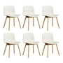 HAY - About A Chair AAC 12, Eiche lackiert / melange cream 2.0 (Kunststoffgleiter) (6er Set)