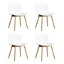 HAY - About A Chair AAC 12, Eiche lackiert / white 2.0 (Kunststoffgleiter) (4er Set)