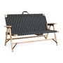 HAY - Outdoor Market Klappsofa, schwarz mit beigen Streifen