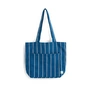 HAY - Outdoor Market Tote Bag M, blau mit beigen Streifen