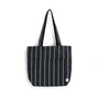 HAY - Outdoor Market Tote Bag M, schwarz mit beigen Streifen