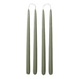 Broste Copenhagen - Smooth Kerze, H 38 cm, sage green (4er-Set)