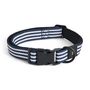 HAY - Dogs Hundehalsband, M/L, blau / weiße Streifen