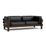 Normann Copenhagen - Kube 3-Sitzer Sofa, dunkelbraun / Leder Ultra schwarz 41599