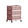HAY - Colour Crate Beistelltisch auf Rollen, medium, blush, recycled