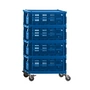 HAY- Colour Crate Rollcontainer, electric blue, recycled