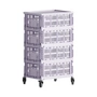 HAY- Colour Crate Rollcontainer, lavendel, recycled