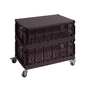 HAY - Colour Crate Beistelltisch auf Rollen, large, bordeaux, recycled
