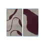 Mette Ditmer - Nova Arte Gästehandtuch, 40 x 55 cm, wine / sand (2er-Set)