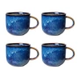 HKliving - Chef Ceramics Becher, 320 ml, rustic blue (4er-Set)