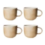 HKliving - Chef Ceramics Becher, 320 ml, rustic cream/brown (4er-Set)