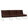 Ferm Living - Desert Outdoor 3-Sitzer Sofa, cashmere / chestnut (Pure Bouclé)