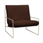 Ferm Living - Desert Outdoor Sessel, cashmere / chestnut (Pure Bouclé)