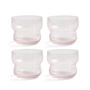 &klevering - Petal Trinkglas 150 ml, pink (4er-Set)