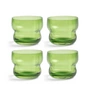 &klevering - Petal Trinkglas 150 ml, grün (4er-Set)