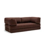 Innovation Living - Cozypad Schlafsofa, 2 L-förmige Rückenpolster, cappucino (Stoff 359 Taura)