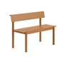Muuto - Linear Steel Bank mit Rückenlehne, 110 cm, burnt orange