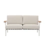 Muuto - Settle Outdoor 2-Sitzer Sofa, grau / grau (Stoff Laze 1)