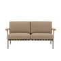 Muuto - Settle Outdoor 2-Sitzer Sofa, braun / taupe (Stoff Ribbed Weave 5)