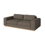 Bolia - Sepia 2,5-Sitzer Sofa, Eiche geölt / Memory dunkelbeige