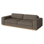 Bolia - Sepia 3-Sitzer Sofa, Eiche geölt / Memory dunkelbeige