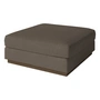 Bolia - Sepia Pouf 90 x 90 cm, Eiche dunkel geölt / Memory dunkelbeige