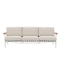 Muuto - Settle Outdoor 3-Sitzer Sofa, grau / grau (Stoff Laze 1)