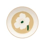 Marimekko - Oiva Unikko tiefer Teller, Ø 20,5 cm, weiß / beige / light sand / dunkelgrün