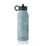 LIEWOOD - Falk Wasserflasche, 350 ml, Race cars / beach blue