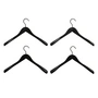 HAY - Smooth Coat Kleiderbügel wide, schwarz (4er-Set)
