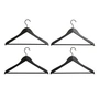 HAY - Smooth Coat Kleiderbügel mit Steg slim, schwarz (4er-Set)