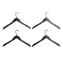 HAY - Smooth Coat Kleiderbügel slim, schwarz (4er-Set)