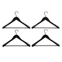 HAY - Smooth Coat Kleiderbügel mit Steg wide, schwarz (4er-Set)